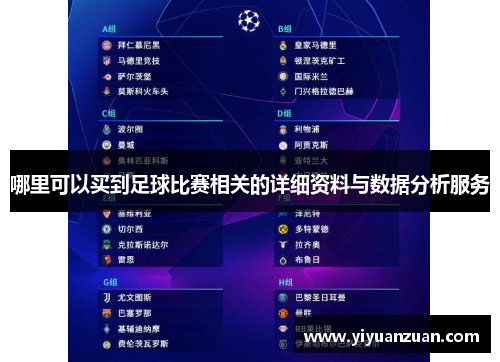 哪里可以买到足球比赛相关的详细资料与数据分析服务