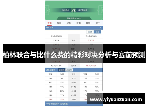柏林联合与比什么费的精彩对决分析与赛前预测